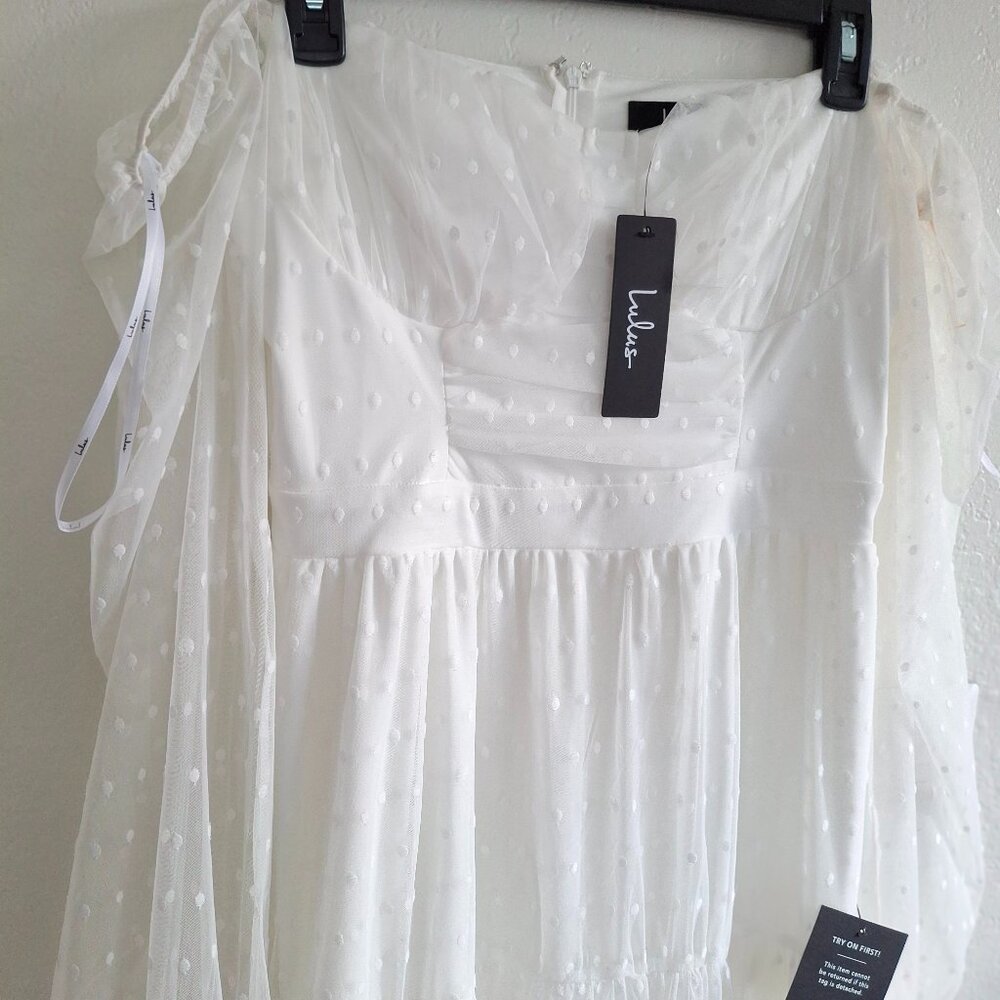 Lulus Mesh Long Sleeve Maxi Dress